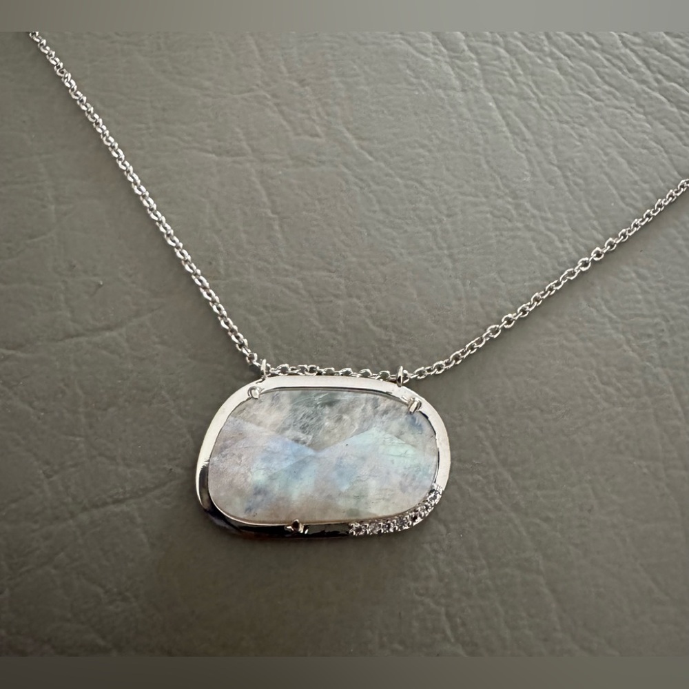 Adornia Moonstone & White Topaz Pendant - Picture 9 of 11